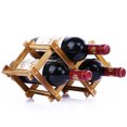 thumbnail image 1 of Wine Rack Foldable Wooden Creative Wine Holder Wine Storage Rack for Home, 1 of 8