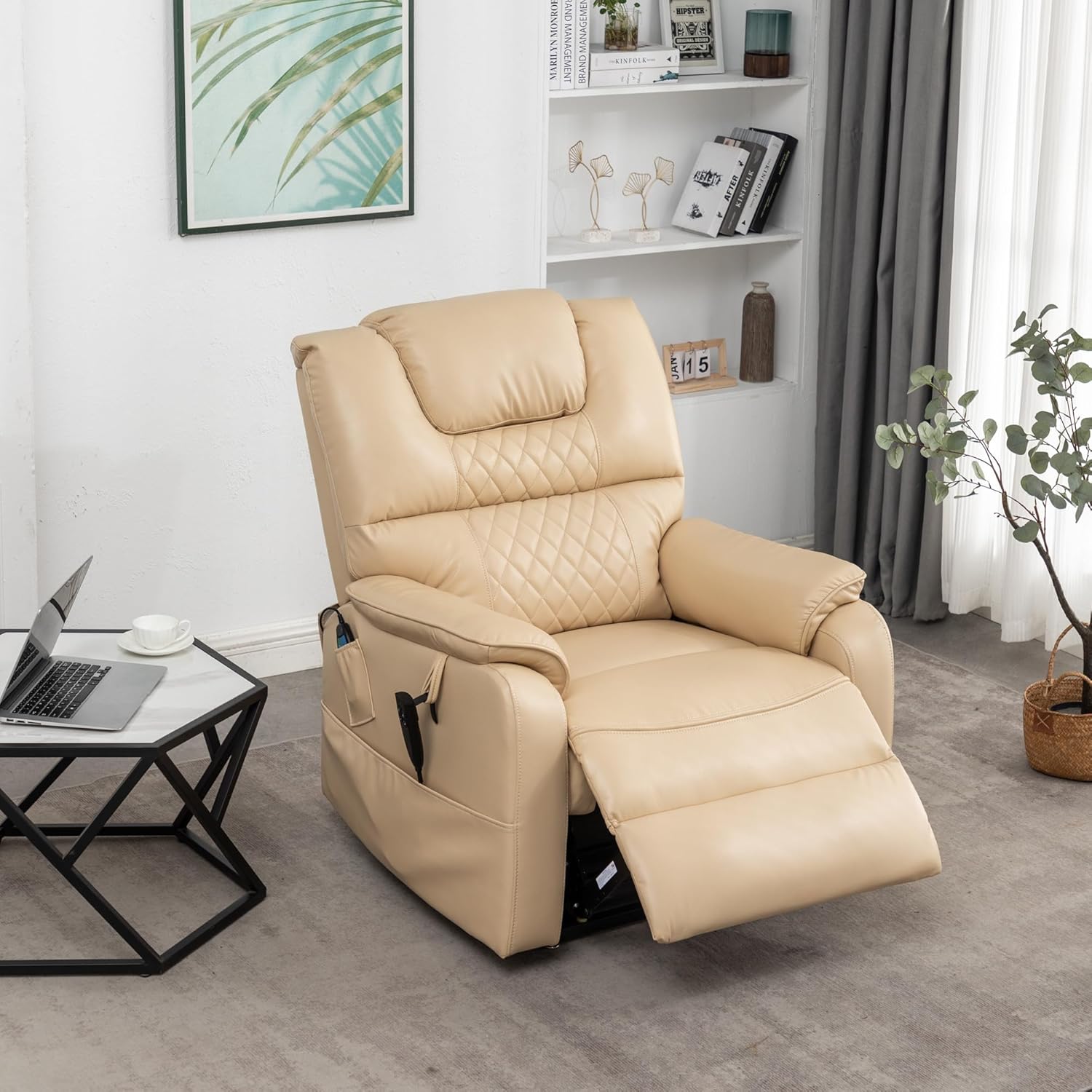 Dual Power Lift Recliner Chair for Elderly with Heat and Massage
