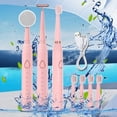 thumbnail image 3 of Toothbrush, Beauty Toothbrush Set, 5 Toothbrush Heads Toothbrush, With 1 Massage Face-lifting Stick Head, And 1 Facial Cleansing, 3 of 5