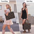 thumbnail image 6 of Large Capacity Tote Bag,Spooky Pumpkin Faces Halloween Pattern Handbag Fashion Luxury Tote Bag,15.7"x13"x 5.1" Inches,Laptop Compatible, 6 of 6