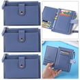 thumbnail image 4 of Cartera Cuero PU Con Tarjetero Multiranura Color Sólido A La para Mujer 3 Piezas (azul), 4 of 9
