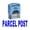 Blue Ink, variant on PARCEL POST Self Inking Rubber Stamp Custom Shiny Office Stationary Stamp
