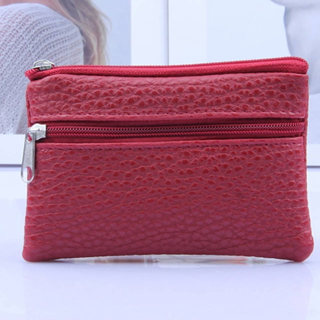 LSLJS Women Men Leather Wallet Multi Functional Zipper Leather Coin Purse Card Wallet, Men's Short Purse