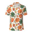 thumbnail image 2 of Daiia Autumn Pumpkins Pattern Men’s Polo Shirts,Solid Deck Shirt,Classic Fit, Breathable Cotton Polo for Casual and Sport Wear-Small, 2 of 7