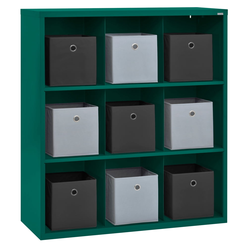 Cubby 46 in. x 52 in. Forest Green 9-Cube Organizer
