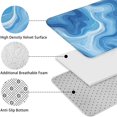 thumbnail image 5 of Blue White Tie Dye Swirl Pattern Bathroom Rugs Sets 3 Piece,Toilet Cover Set,Absorbent Non Slip Bathroom Mats Sets with U-Shaped Contour Rug Toilet Rug Set, 5 of 5