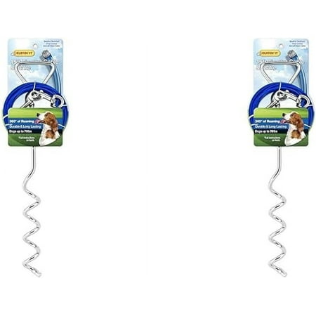 Westminster Pet Ruffin' it Stake & Cable Medium Dog Tie-Out, 15 Ft. 29515