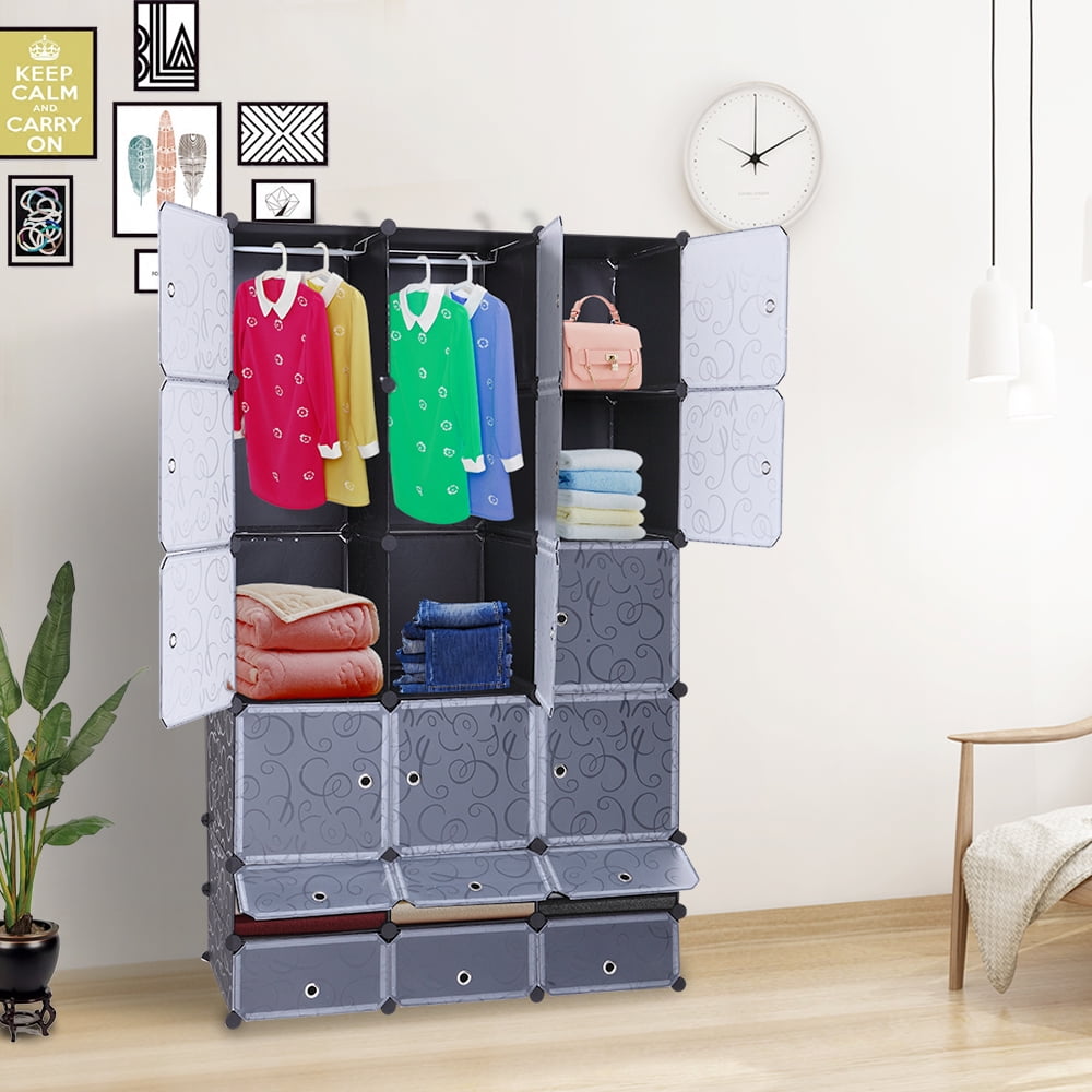 18-Cube DIY Modular Cubby Shelving Storage Organizer Extra Large ...