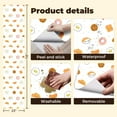 thumbnail image 4 of Peel and Stick Wallpaper Canvas Contact Paper Seamless Cute smiling food faces Sushi quesadilla go dog French fries Self Adhesive and Removable 24in x 118in, 4 of 8