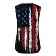 thumbnail image 6 of Pitauce Womens 4th of July Patriotic Tank Tops American Flag Button V-Neck Sleeveless T-Shirt Summer Casual Tanks, 6 of 6