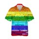 thumbnail image 3 of Camisetas con estampado 3D de la bandera del arcoíris LGBT para hombres y mujeres, camisetas de manga corta con solapa y personalidad a la moda, camisetas con botones para hombres, 3 of 5