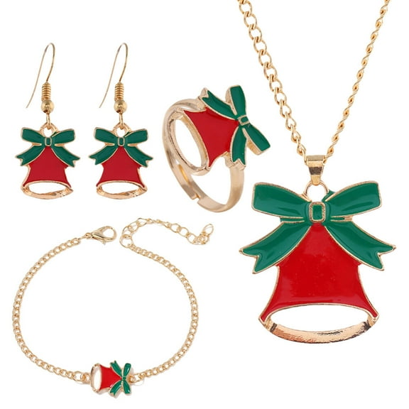TABLZONE Women's Christmas Set - Necklace, Earrings, Bracelet, in Assorted Colors with Size Details