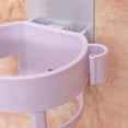 thumbnail image 2 of Cateissary Soporte para secador de pelo para baño Soporte de pared ABS Soporte de montaje adhesivo resistente Estante de almacenamiento para Juegos de accesorios de baño violeta, 2 of 5