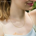 thumbnail image 3 of 555jewelry 1.2mm Stainless Steel Snake Chain Necklace for Men & Women, Stainless Steel Necklace for Men, Classic Necklace for Women, Simple Thin Delicate Chain Necklace, Gold, 20 Inch, 3 of 6