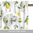 thumbnail image 6 of Summer Fruit Valance Curtain Watercolor Yellow Lemon Rustic Farmhouse Leaf Window Valances Rod Pocket Short Curtains Window Treatments for Kitchen Bedroom Bathroom Laundry 42" x 12", 6 of 9