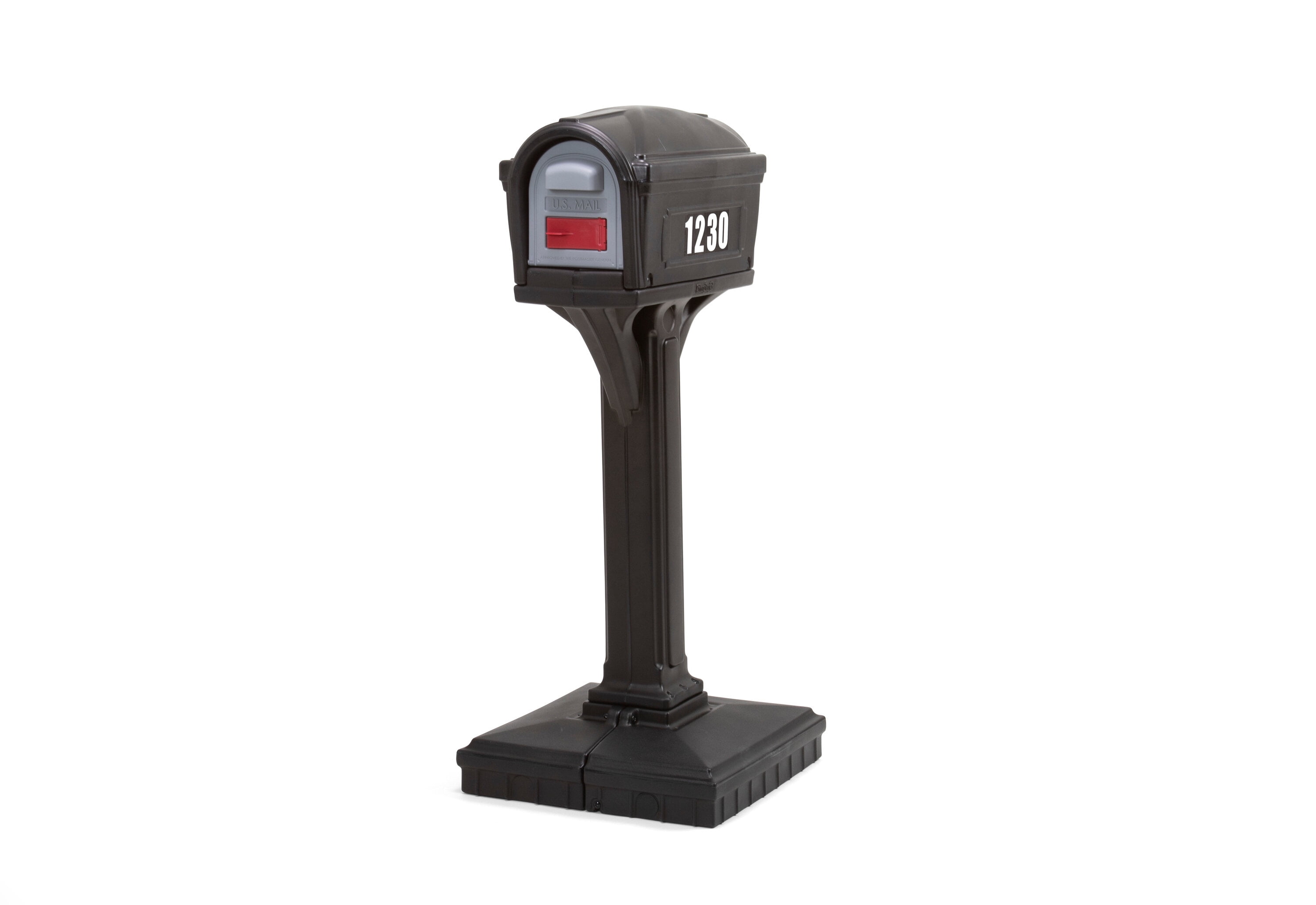Simplay3 Dig Free Easy Up Classic Plastic Mailbox, Black, Rust Resistant