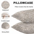 thumbnail image 5 of Throw Pillow Covers 26x26 Inch Set of 2, Farmhouse Khaki Waterproof Outdoor Pillow Covers, Vintage Flower Leaf Botanical Plant Decorative Cushion Pillowcases for Couch, Sofa, Bed, Garden, Patio, 5 of 9
