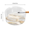 thumbnail image 2 of Round Glass Ashtray 8.5×3.5in Non-Bubble Anti-Rolling Edge Smooth Not Hurt Hands For Living Room Bedroom Work Hotel Office Car Grey And White Gold Marble, 2 of 8
