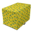 thumbnail image 1 of Frogs Dog Crate Cover, Continuous Natural Environment Pond Animal and Flowers Illustration, Easy to Use Pet Kennel Cover for Dogs, 35" x 23" x 27", Earth Yellow and Multicolor, by Ambesonne, 1 of 6