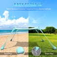 thumbnail image 3 of Toldo para tienda de playa BOTINDO, 305 x 305 cm, UV50+, color verde menta, 3 of 6