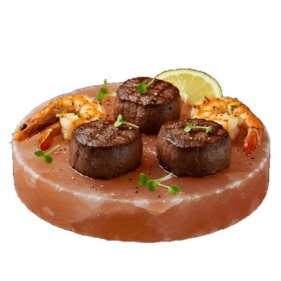 Pink Salt Wall Himalayan Salt Cooking Plate, 8” Round, Mineral-Rich 1-Pack