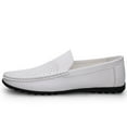 thumbnail image 4 of Spring Summer Men's Casual Hollow Loafers Slip On Leather Shoes Breathable Driving Shoes Moccasins Classic Penny Loafer Flats Boat Shoes Big Size, 4 of 10
