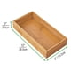 thumbnail image 5 of Organizador de cajones mDesign, bambú, 12 cm, apilable, paquete de 2, 5 of 9