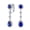Blue, variant on Bling Jewelry Womens Crown Halo Cubic Zirconia CZ Teardrop Chandelier Clip On Earrings Non-Pierced