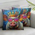 thumbnail image 3 of Hippie Animal Rhinoceros Throw Pillow Machine Washable, Indoor Outdoor Decorative Pillow for Couch, Bed or Patio, 3 of 7