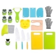 thumbnail image 4 of Juego de juguetes de cocina Hugo 19 piezas accesorios Montessori tabla de cortar para niños, 4 of 9