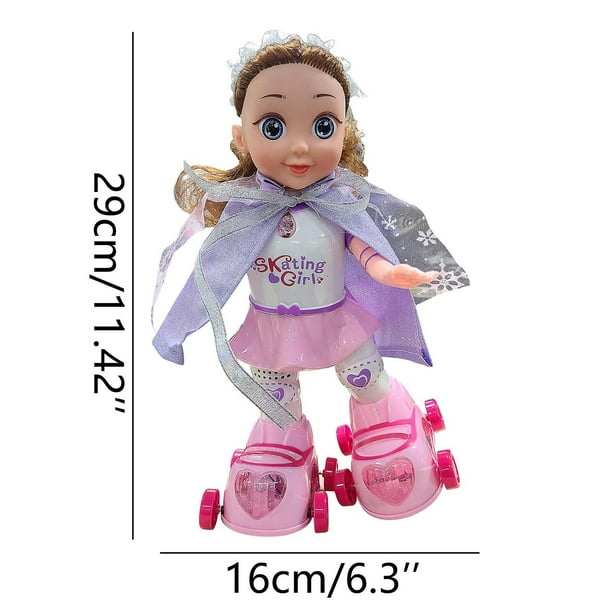 Muñeca de skate de juguete HUOGUO con música y luces LED para niños de más de 3 años