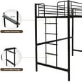 thumbnail image 4 of Bonnlo Twin Metal Loft Bed Frame for /Adults/Teens, Space-Saving Design, Black, 4 of 7