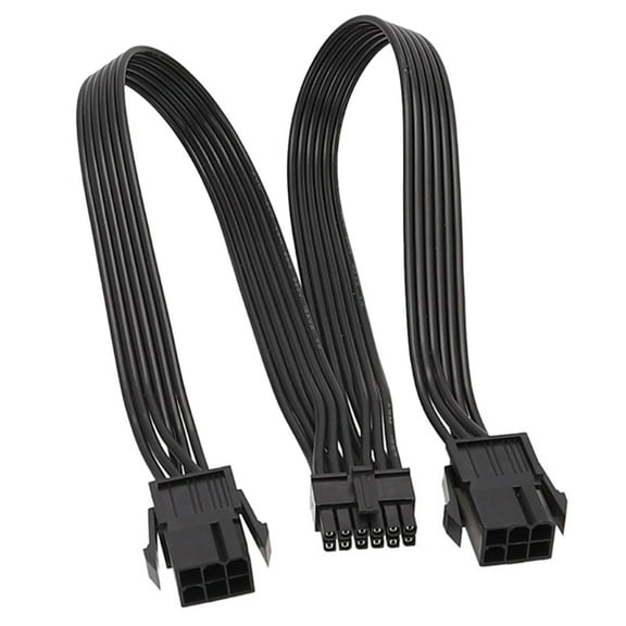 12-Pin to Two 6Pin PCIe GPU Power Extension Cable for RTX30 Series Power Cord 30cm 11.8in for Graphics Card