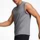 thumbnail image 1 of Camiseta de tirantes de cuello redondo para hombre, color liso, informal, holgada, deportiva, transpirable, de seda helada, corta, de poliéster., 1 of 5