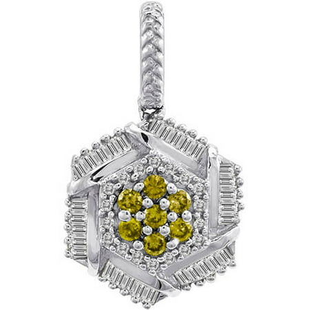 Chetan Collection 0.50 Carat T.W. Diamond 10kt White Gold Designer Royal Star Varient Pendant