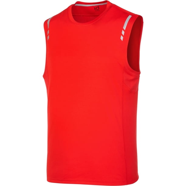 Ideology Performance Camiseta básica sin mangas para hombre, rojo, XX-Large