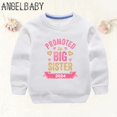 thumbnail image 3 of Anuncio de sudaderas para niños con estampado de "Me ascienden a hermana mayor" en 2024, ropa para niñas embarazadas y mamás, sudaderas con capucha para bebés y niños, 3 of 5