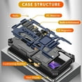 thumbnail image 3 of SPY Case for Samsung Galaxy Z Flip 4 5G, Full-Body Dual Layer Rugged Protective Case with Front and Back Screen Protector (Blue), 3 of 7