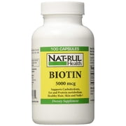 NAT-Rul Biotin 5000 mcg Capsules 100 ea