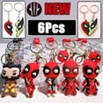 thumbnail image 2 of Deadpool & Wolverine Deadpool 3 Keychain Pendant Figure Doll Toy Cool Movie Doll Toy Model Figure Decoration Kid Birthday Gifts, 2 of 5