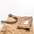 thumbnail image 5 of Pxiakgy cargo pants for men Men's Fashion Loose Large Cotton Shorts Men's Multi Pocket Casual Street Capris cargo pants men mens cargo shorts Khaki + 40, 5 of 8
