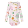 thumbnail image 5 of Pxiakgy Hauts de Pâques pour Femmes en Solde, Chemise à Manches Longues Imprimée Œuf de Pâques et Lapin Col Rond Décontracté Chandail en Molleton Printemps Pâques Lapin Œuf de Pâques Col Rond Ample Décontracté, 5 of 5