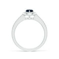thumbnail image 2 of ANGARA Natural Blue Sapphire Halo Ring with Diamond Accents in 14K White Gold for Women (Size-5mm) | September Birthstone, Birthday, Anniversary, Jewelry Gift for Women | Natural Blue Sapphire Ring, 2 of 9