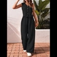 thumbnail image 4 of Conjuntos de 2 Piezas para Mujer: Chaleco de , Conjuntos Casuales Elegantes, Pantalones de Pierna , Trajes. Negro S, 4 of 7