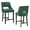 Darkgreen/Black H Leg, variant on ClinQ Modern Counter Height Bar Stool Set of 1, Upholstered Seat with Back and Walnut Curved Footrest for Kitchen Island, Beige