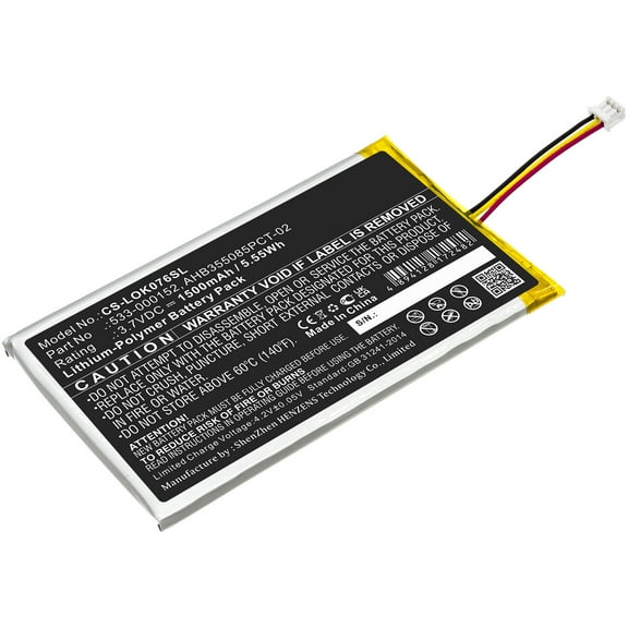 Replacement Battery for Logitech G913,G913 TKL,G915,G915TKL,YR0076,Part Number:533-000152,533-000204,AHB355085PCT-02,L/N: 2012,1500mAh