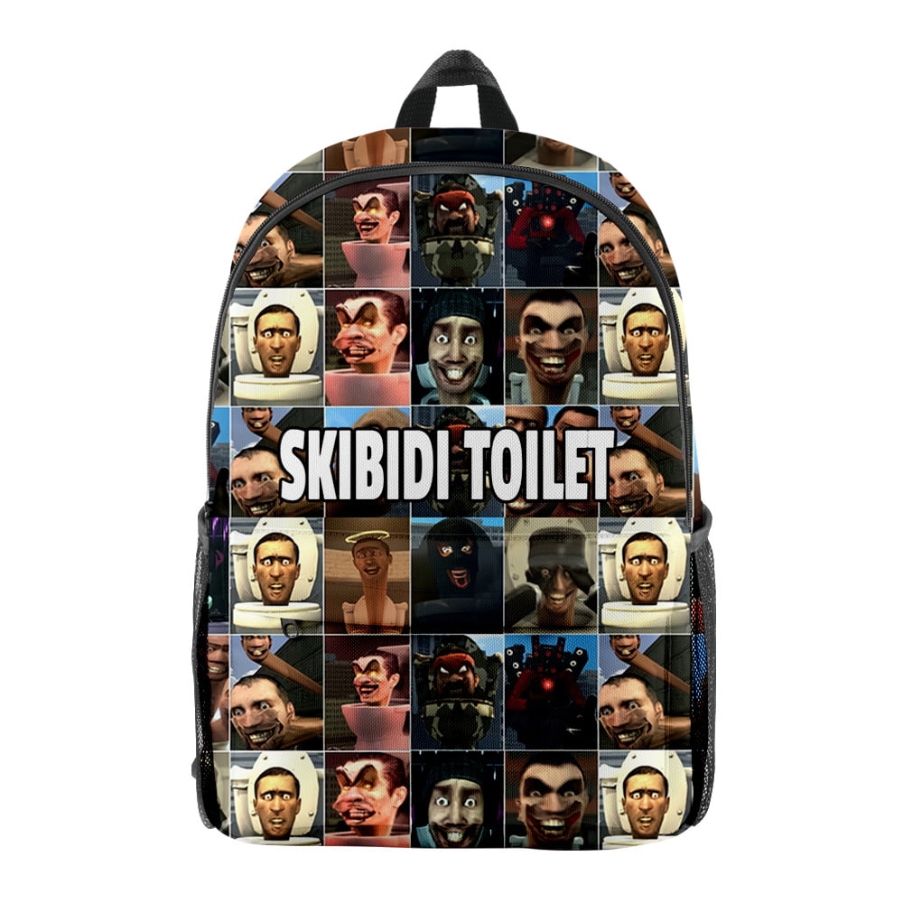 Skibidi Toilet Game Backpacks Men Women Rucksack Casual Zip Pack ...