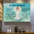 thumbnail image 2 of My Piece in Heaven Angel Memorial Canvas – Sympathy Wall Art with Heavenly Quote – Remembrance Gift for Loss of Loved One, 2 of 4