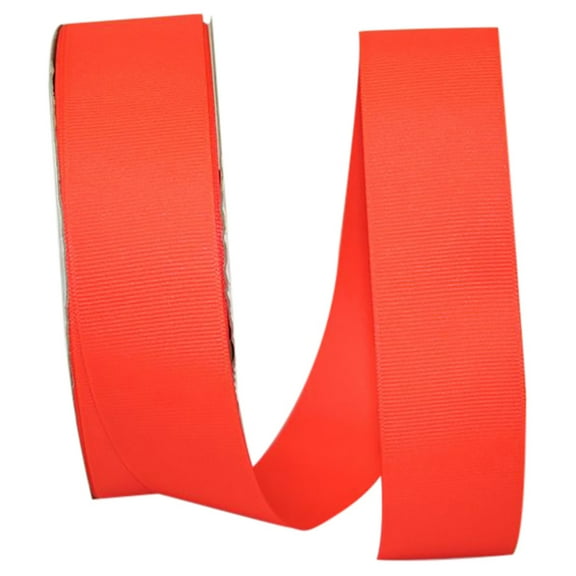 JAM Paper All Occasion Grosgrain Neon Orange Polyester Ribbon, 1800 x 1.5
