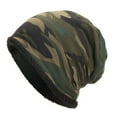 thumbnail image 2 of Naierhg Beanie Men Winter Hat Camouflage Print Fleece Baggy Elastic Soft Cold-proof Lightweight Breathable Color Matching Men Beanie for Daily WearArmy Green, 2 of 8